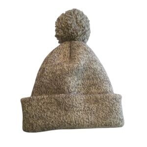 Vintage Outwest Donner Mountain Heather Gray Knit Cuff Pom-Pom Beanie